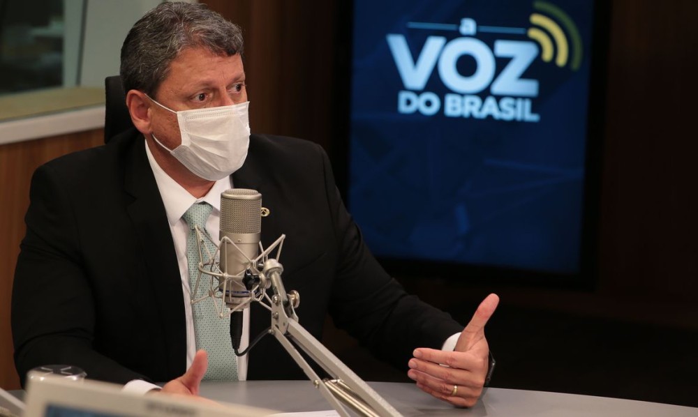 Ministro da Infraestrutura, Tarcísio Gomes de Freitas, participa do programa A Voz do Brasil