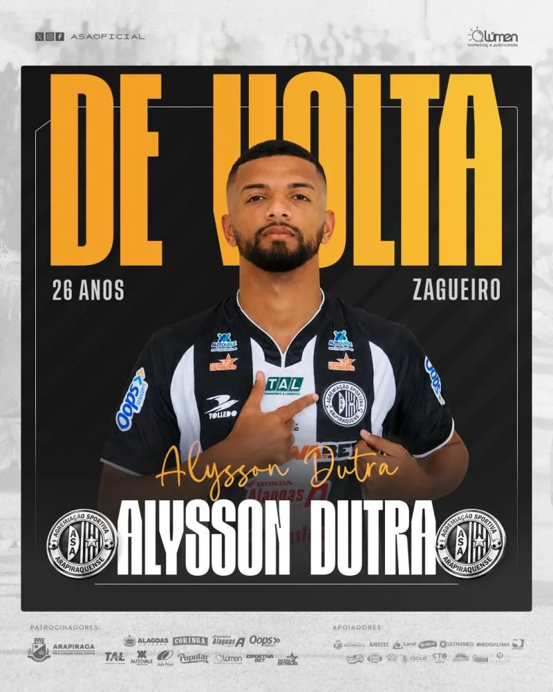 ASA anuncia retorno de zagueiro para a sequência da temporada