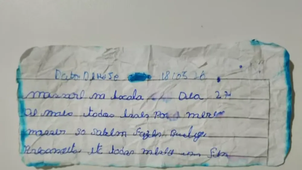 Bilhetes com ameaças de massacre são encontrados em escola de Coruripe