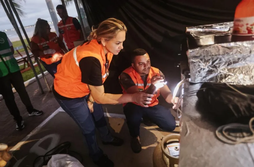 Defesa Civil Municipal vistoria barracas que utilizam gás de cozinha no São João