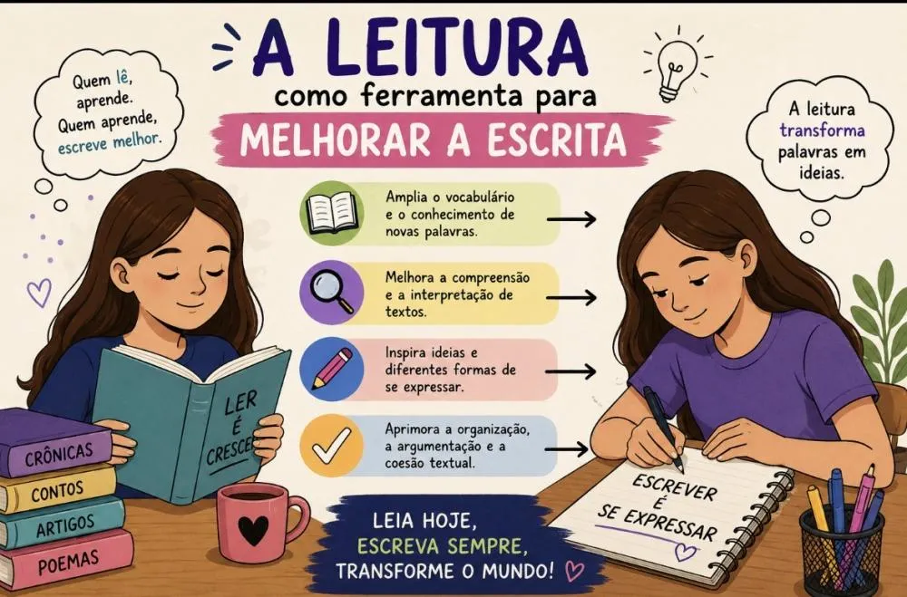 A Leitura como ferramenta para melhorar a escrita