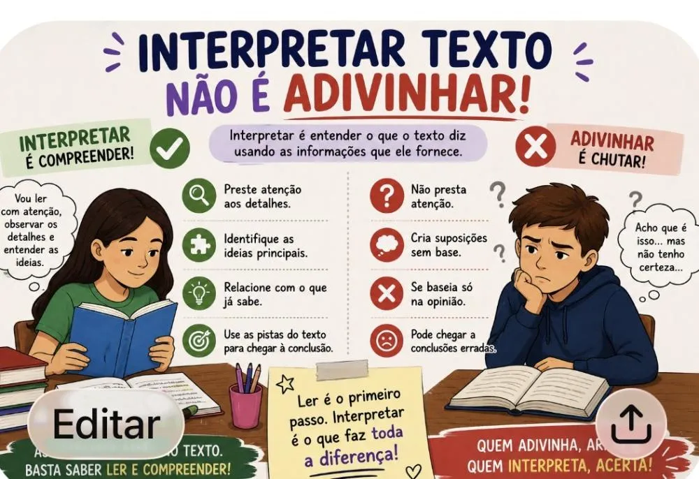 Interpretar texto não é adivinhar 