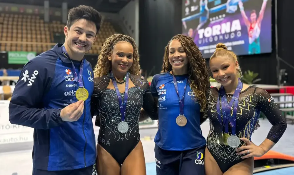 Brasil fecha Copa do Mundo de ginástica com mais cinco pódios