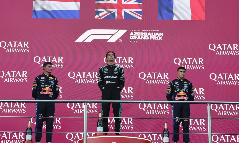 Russell supera Verstappen por 0.1s e vence GP do Azerbaijão