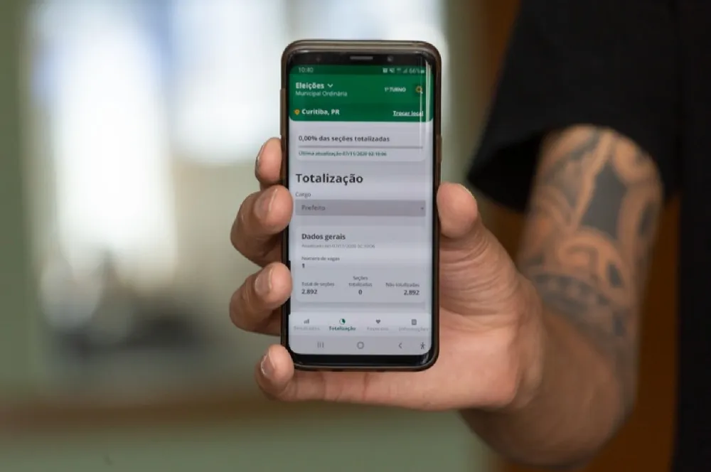 É possível acompanhar em tempo real a totalização dos votos