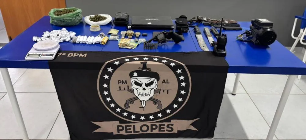 Operação prende suspeito de tráfico e apreende drogas e arma em Maravilha